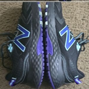 New Balance Black and Purple Athletic Shoes